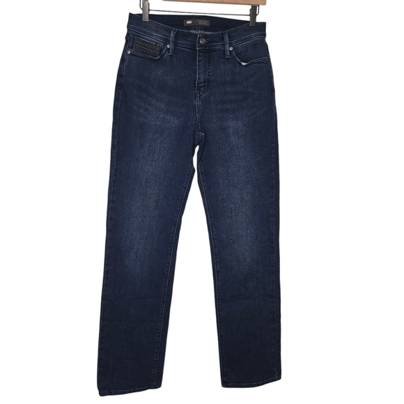 Levi's 512 Straight Leg Womens Perfectly Slimming Dark Wash Denim Jeans Size 8 - Picture 1 of 12